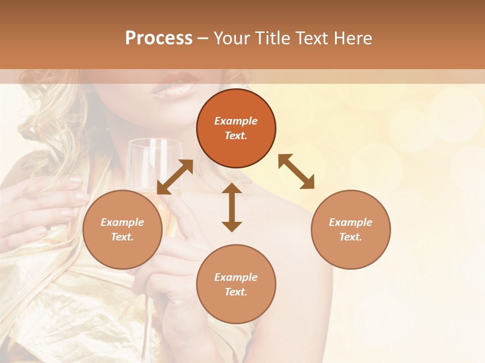 Woman Champagne PowerPoint Template