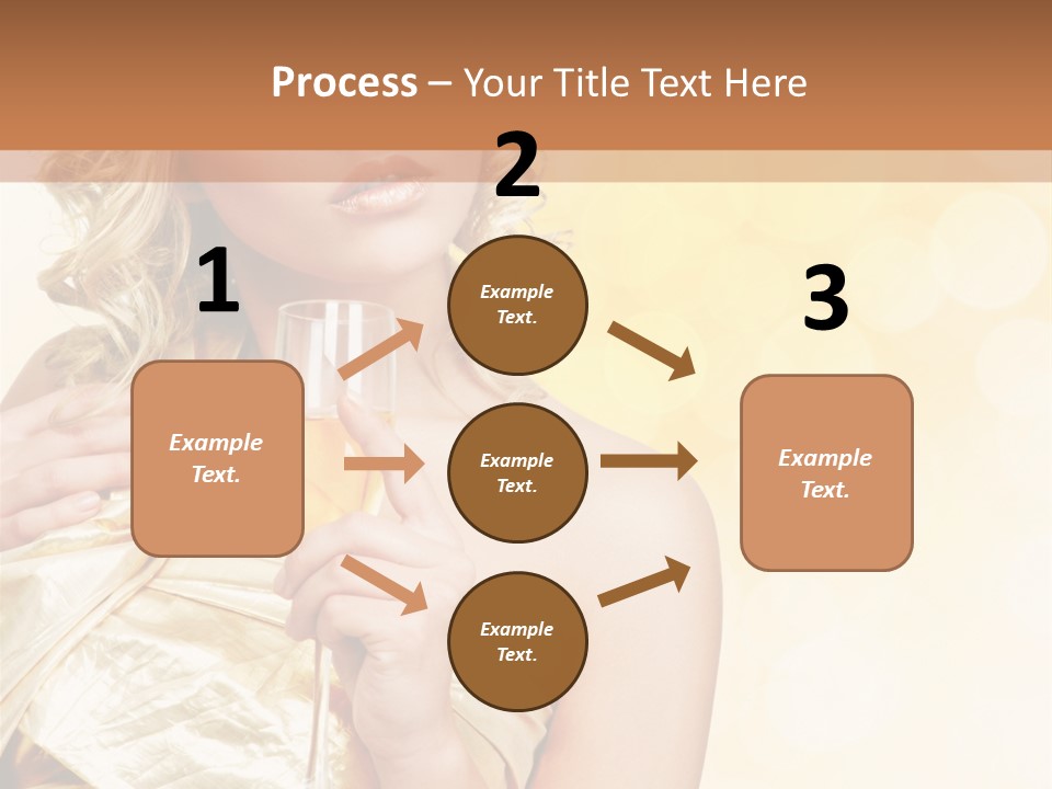 Woman Champagne PowerPoint Template