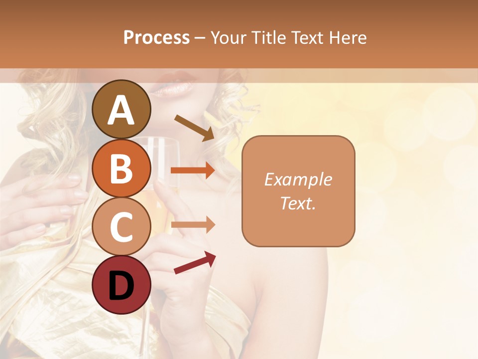 Woman Champagne PowerPoint Template