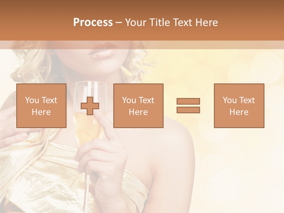 Woman Champagne PowerPoint Template