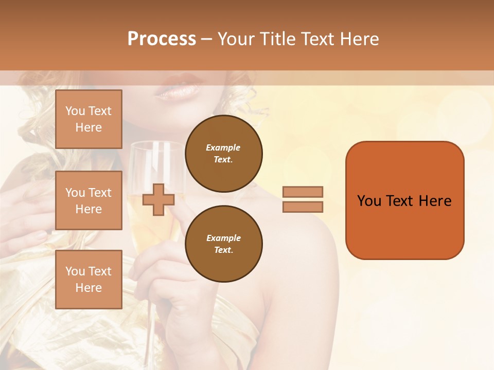 Woman Champagne PowerPoint Template