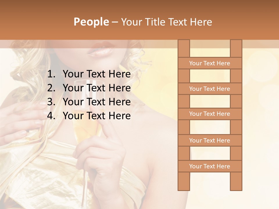 Woman Champagne PowerPoint Template