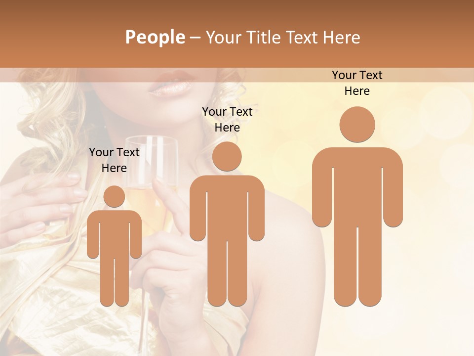 Woman Champagne PowerPoint Template