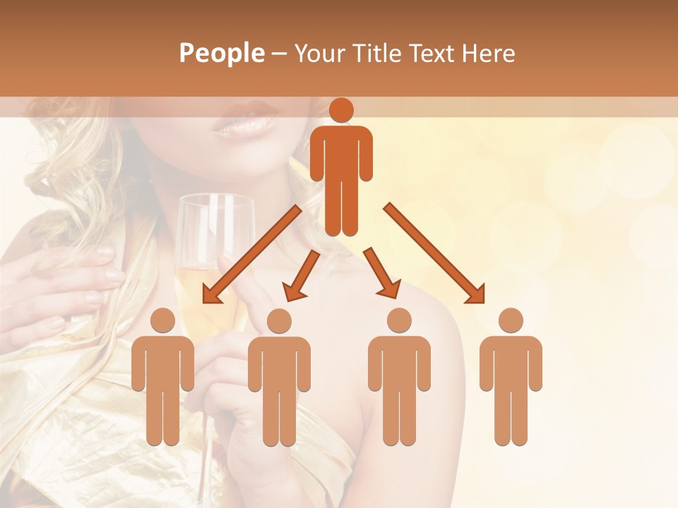 Woman Champagne PowerPoint Template