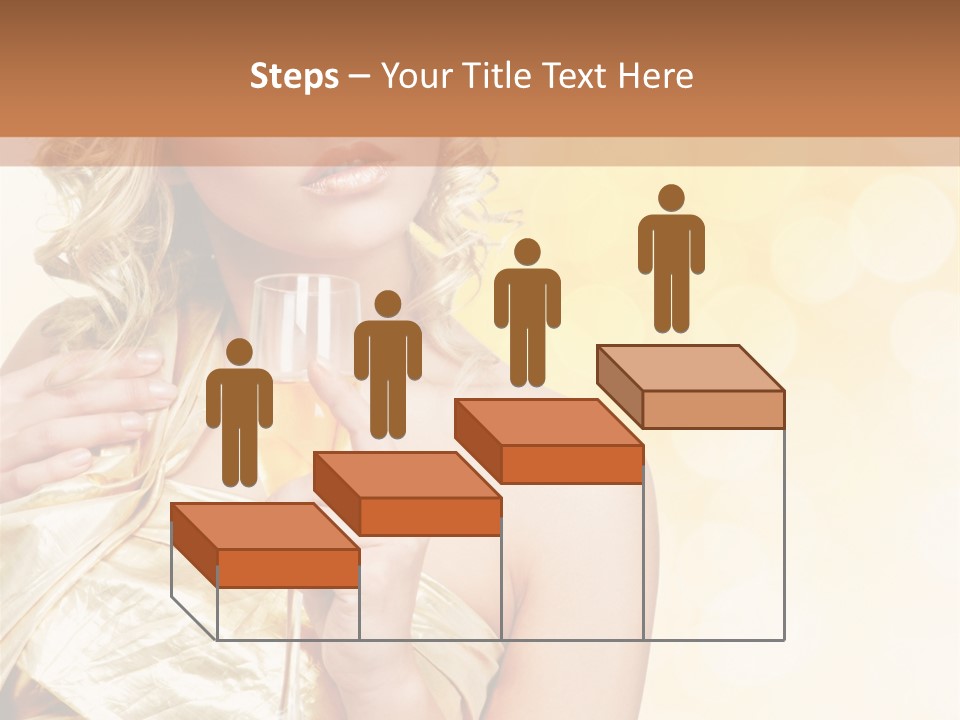 Woman Champagne PowerPoint Template