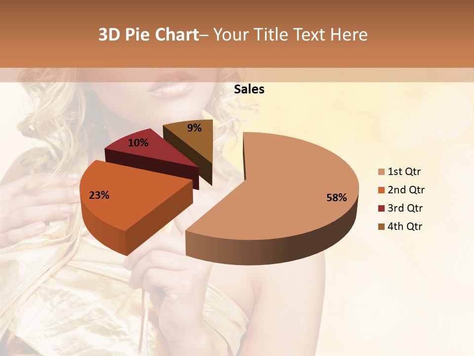 Woman Champagne PowerPoint Template