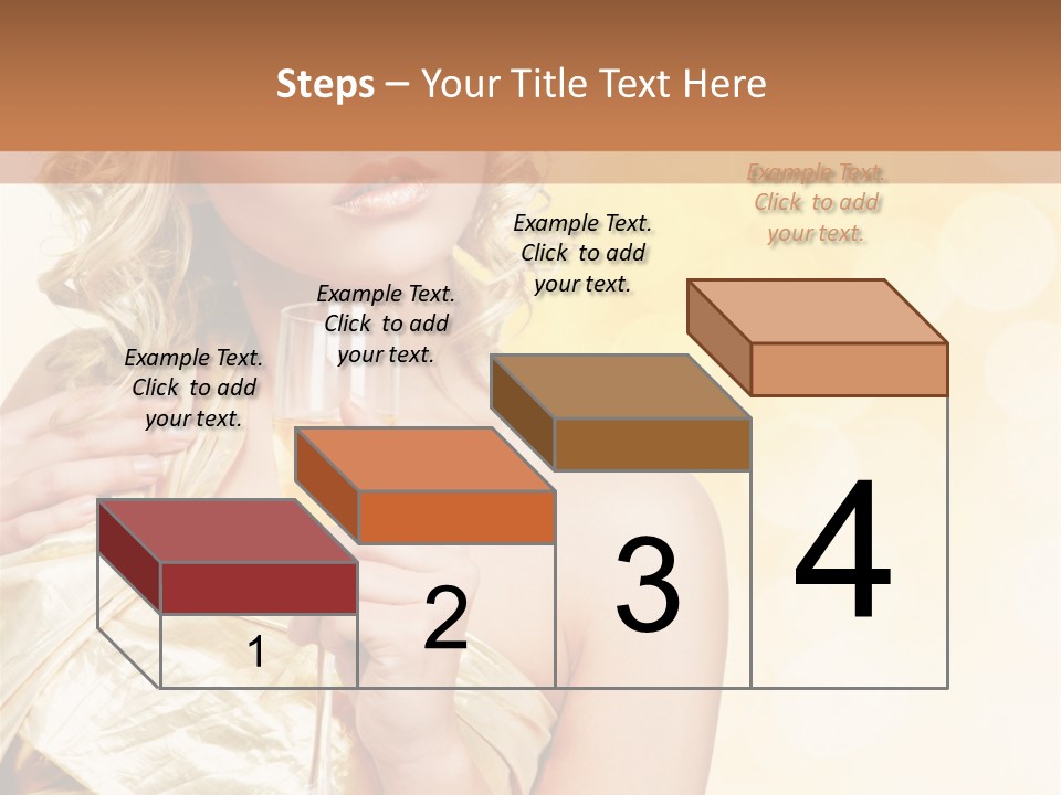 Woman Champagne PowerPoint Template