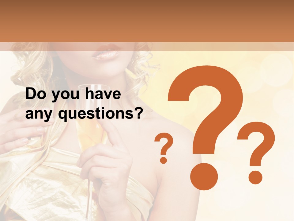 Woman Champagne PowerPoint Template