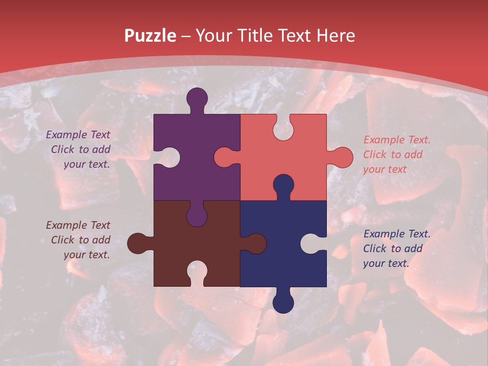 Fire Glowing Campfire PowerPoint Template