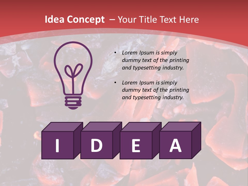 Fire Glowing Campfire PowerPoint Template