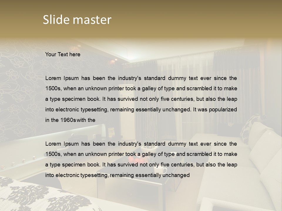 Living Room Wallpaper Ideas PowerPoint Template