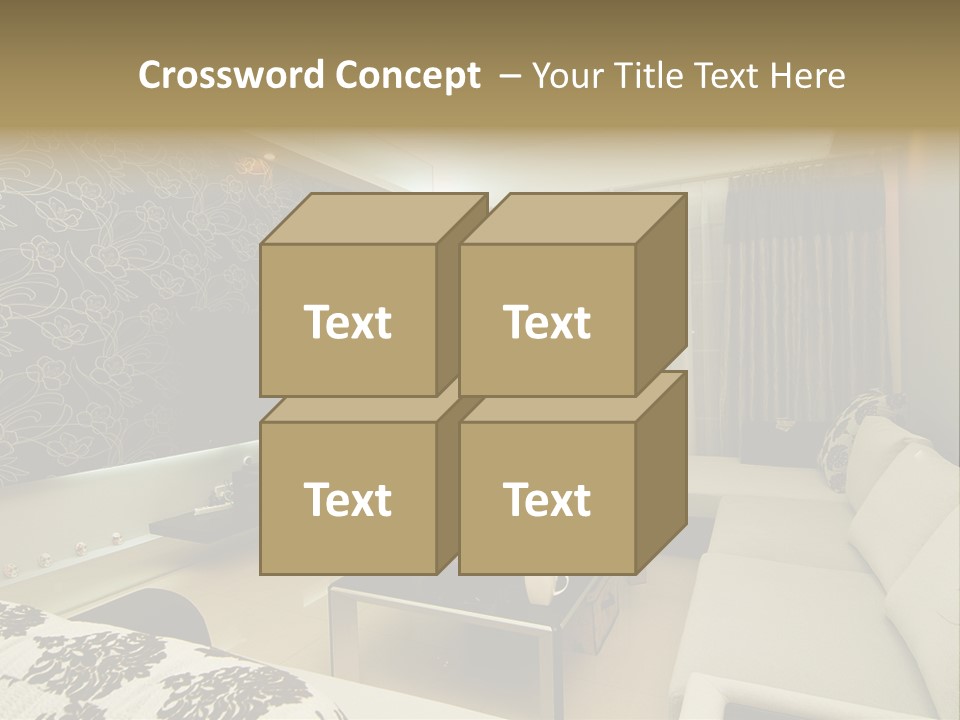 Living Room Wallpaper Ideas PowerPoint Template