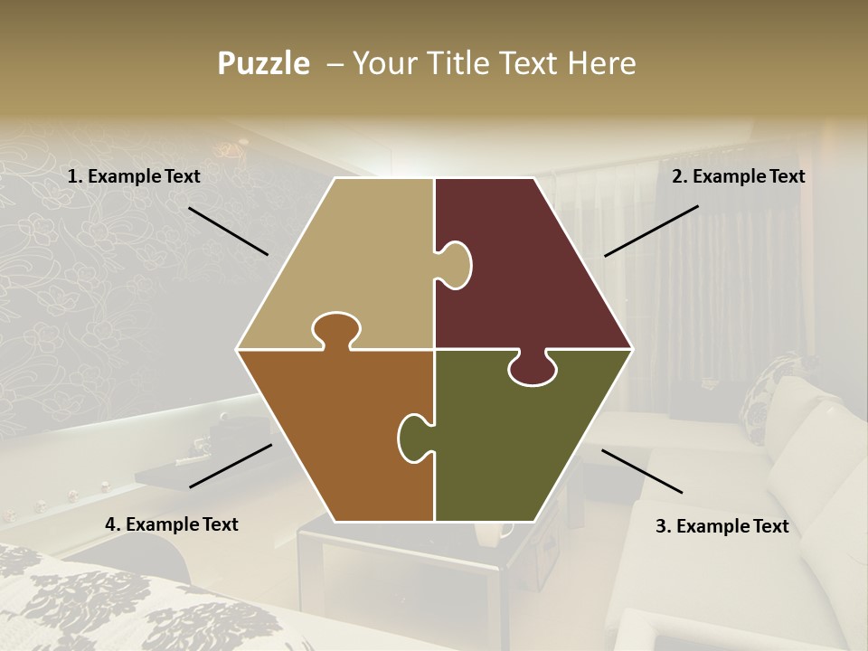 Living Room Wallpaper Ideas PowerPoint Template