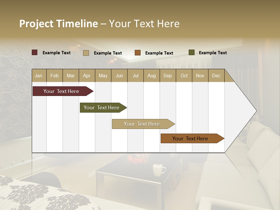 Living Room Wallpaper Ideas PowerPoint Template