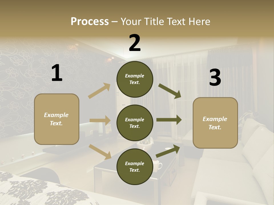 Living Room Wallpaper Ideas PowerPoint Template