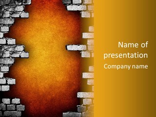 Broken Brick Wall PowerPoint Template