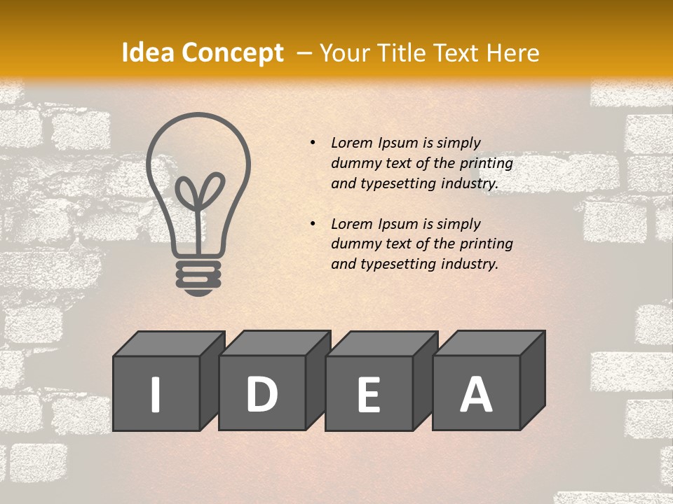 Broken Brick Wall PowerPoint Template