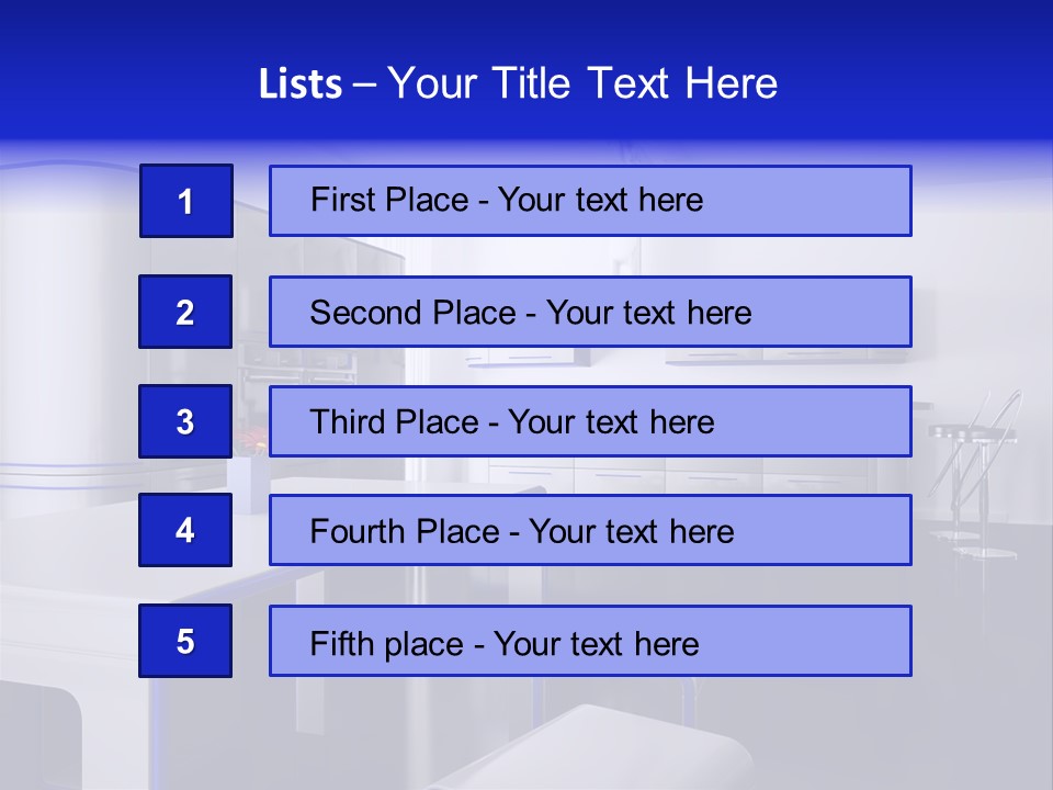 Futuristic Kitchen PowerPoint Template