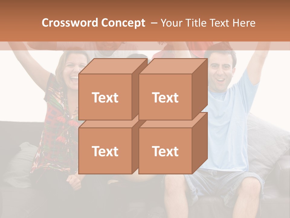 People Watching Football PowerPoint Template