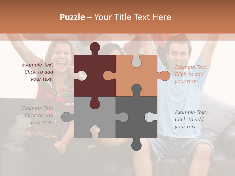 People Watching Football PowerPoint Template