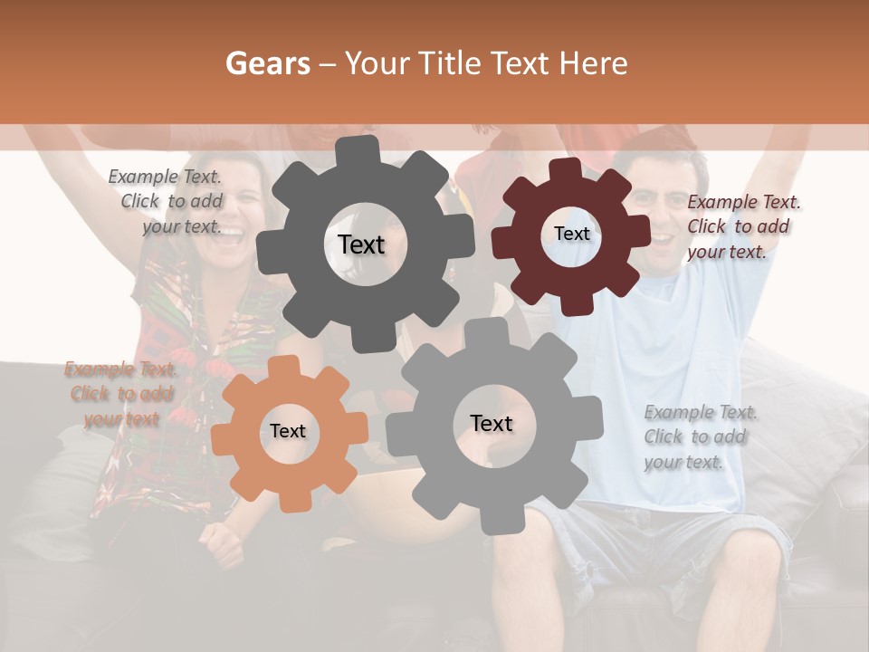 People Watching Football PowerPoint Template