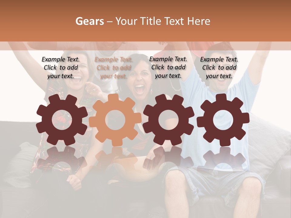 People Watching Football PowerPoint Template