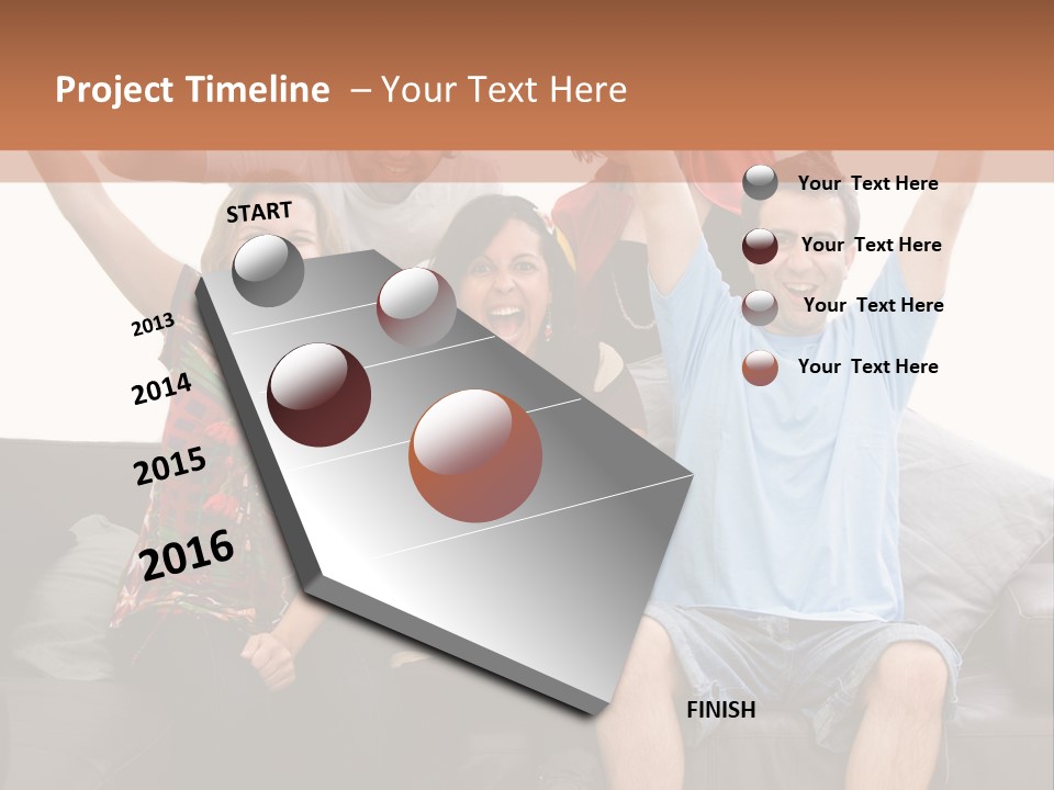 People Watching Football PowerPoint Template