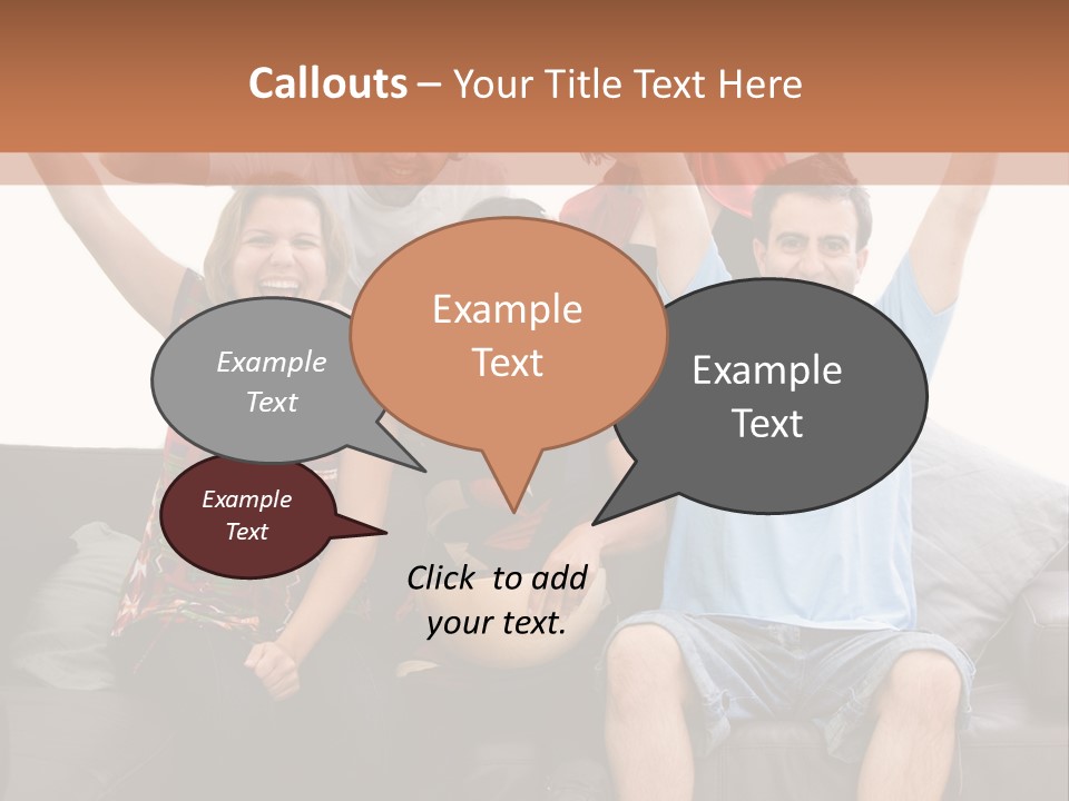 People Watching Football PowerPoint Template