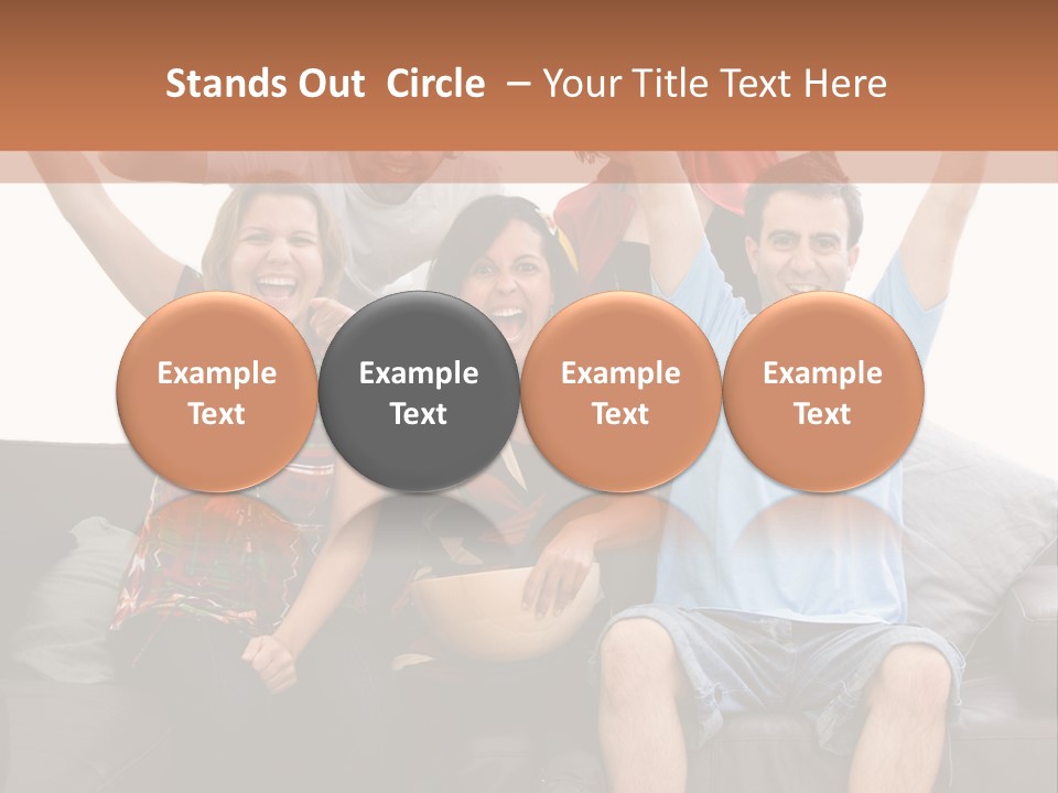 People Watching Football PowerPoint Template