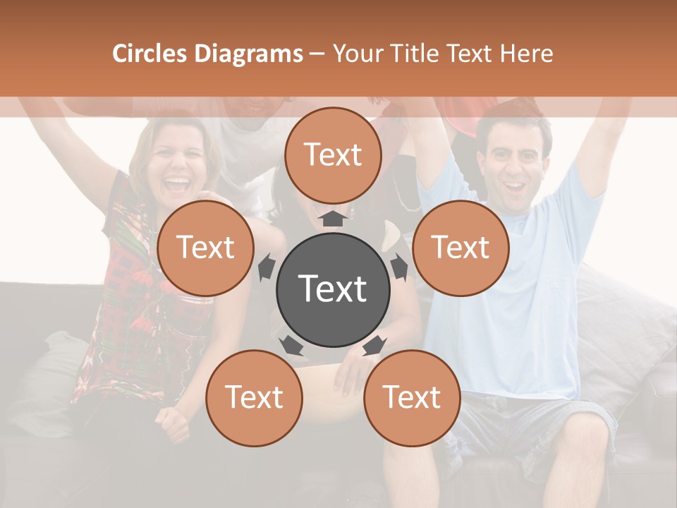 People Watching Football PowerPoint Template