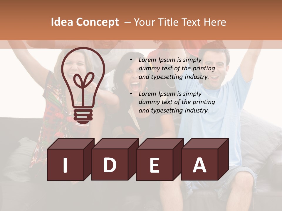 People Watching Football PowerPoint Template