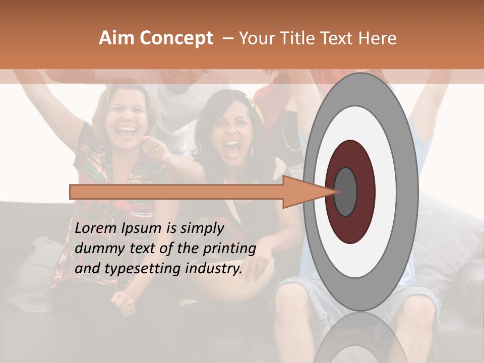 People Watching Football PowerPoint Template