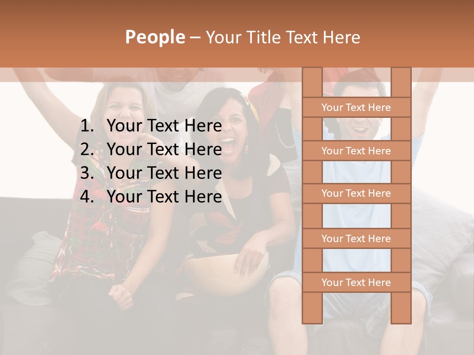 People Watching Football PowerPoint Template