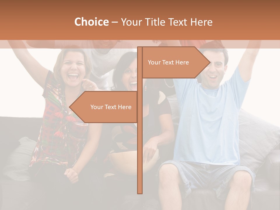 People Watching Football PowerPoint Template