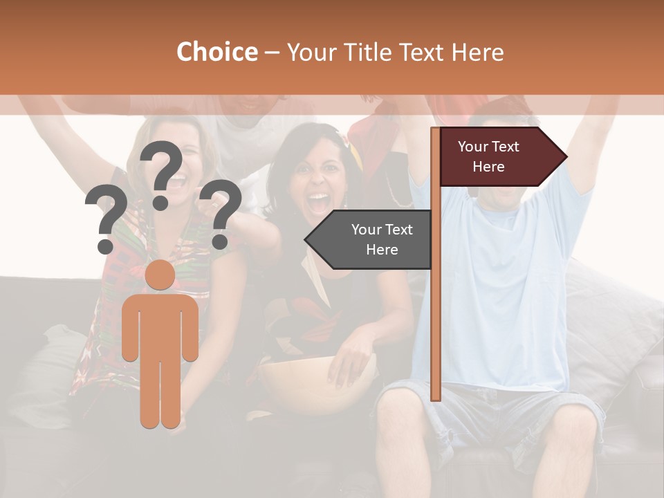 People Watching Football PowerPoint Template