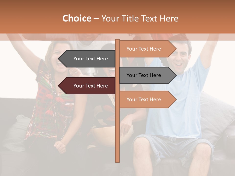 People Watching Football PowerPoint Template