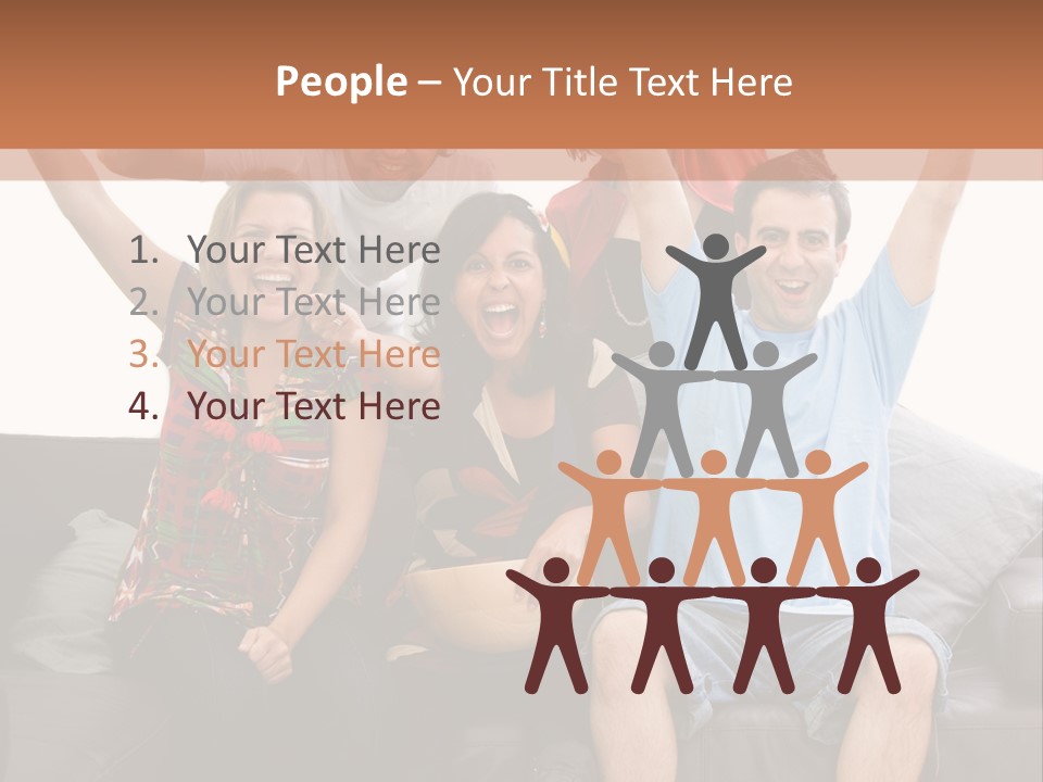 People Watching Football PowerPoint Template