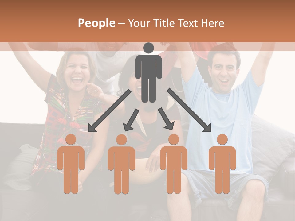 People Watching Football PowerPoint Template