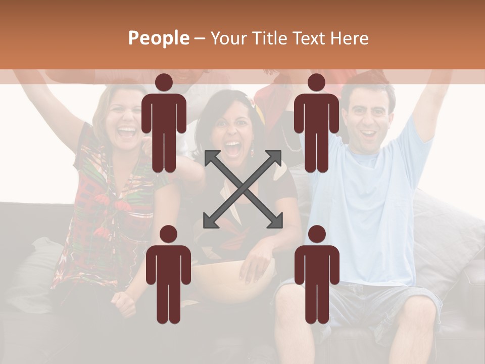 People Watching Football PowerPoint Template