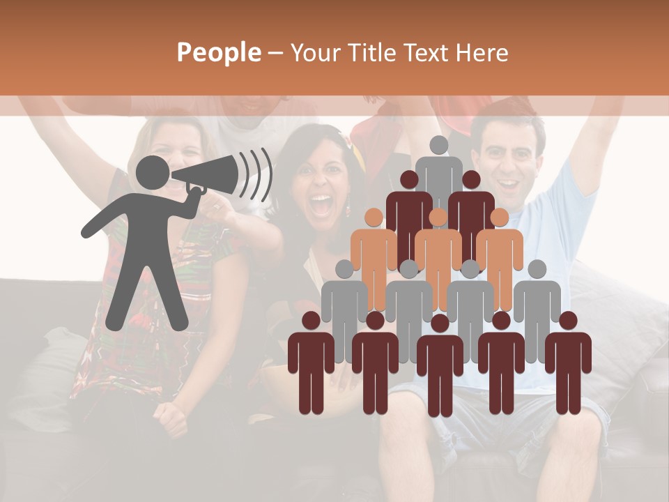 People Watching Football PowerPoint Template