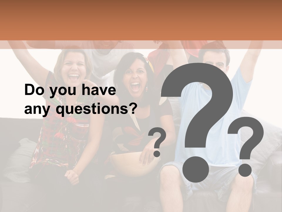 People Watching Football PowerPoint Template