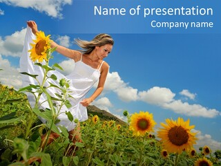 Sunflower Field PowerPoint Template