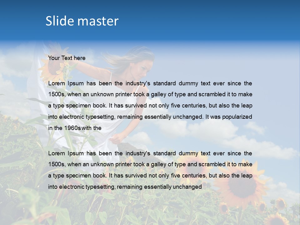 Sunflower Field PowerPoint Template