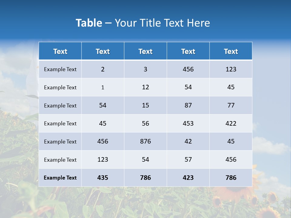 Sunflower Field PowerPoint Template