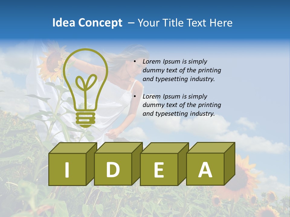 Sunflower Field PowerPoint Template
