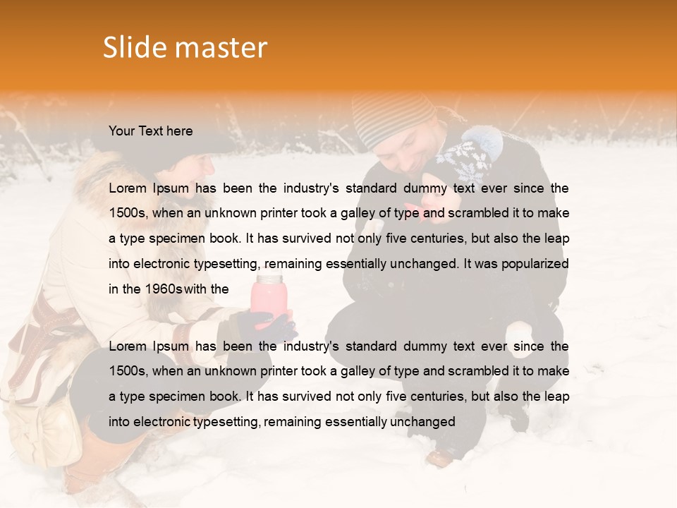 Beautiful Baby Father PowerPoint Template