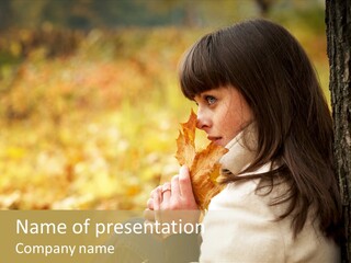 Women Autumn PowerPoint Template