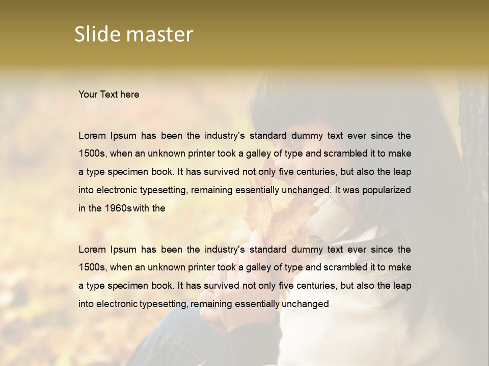 Women Autumn PowerPoint Template