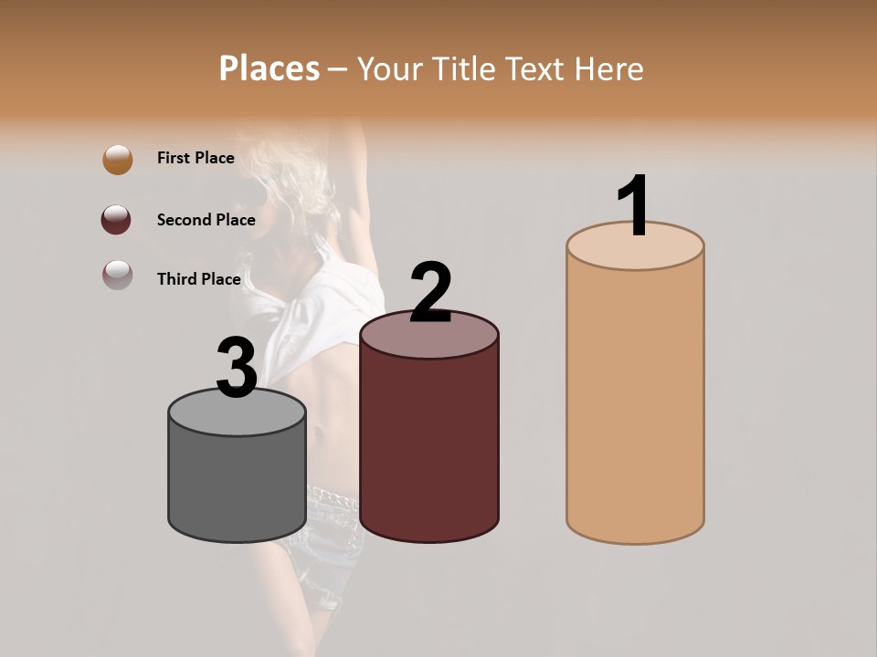 Black Blond Posing PowerPoint Template