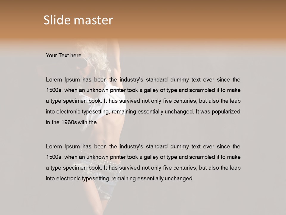 Black Blond Posing PowerPoint Template